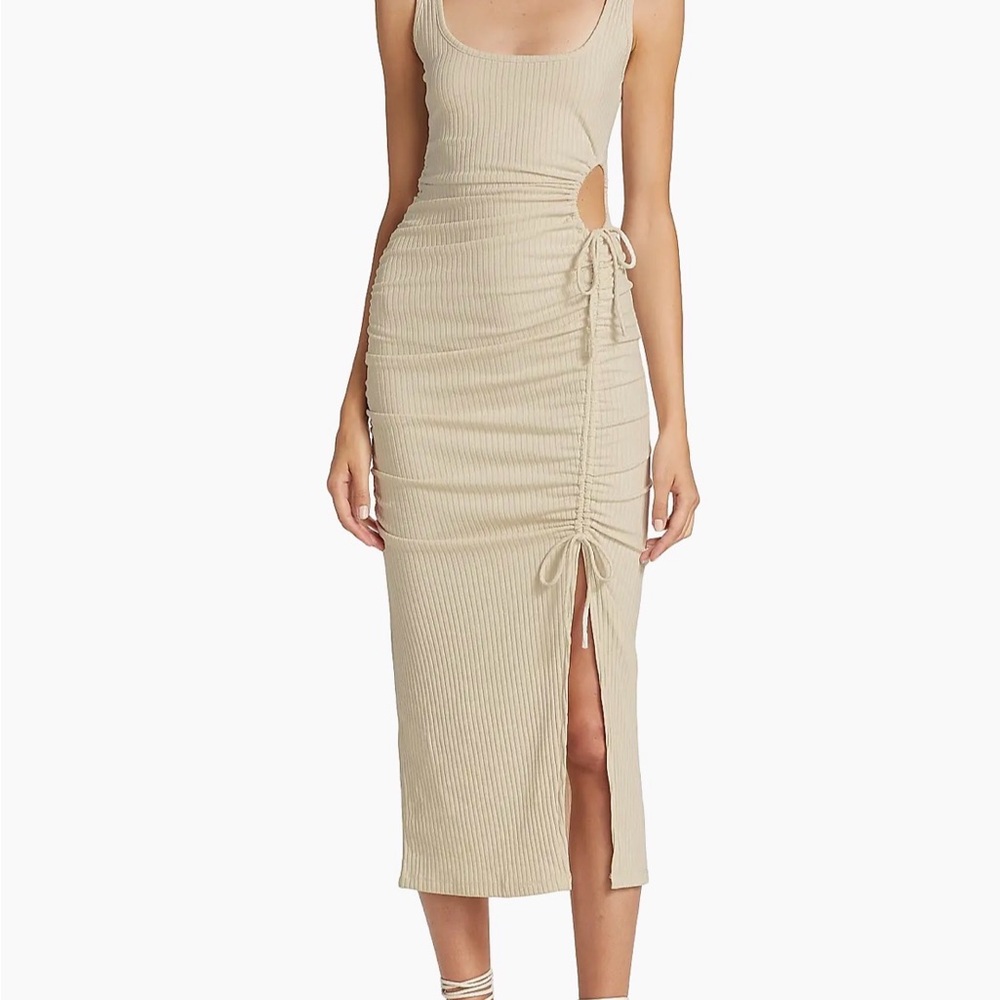 Jonathan Simkhai Mustard Ribbed Sleeveless Maxi Dress
